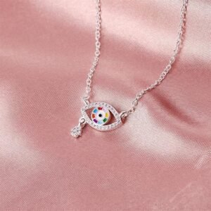Sterling Silver Heart Pendant Necklace with Cubic Zirconia
